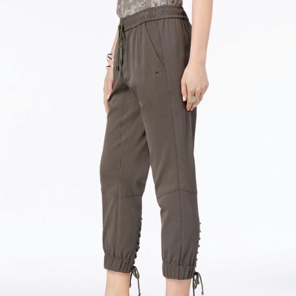 INC Lace-Up Cropped Jogger Pants - Picture 2 of 12